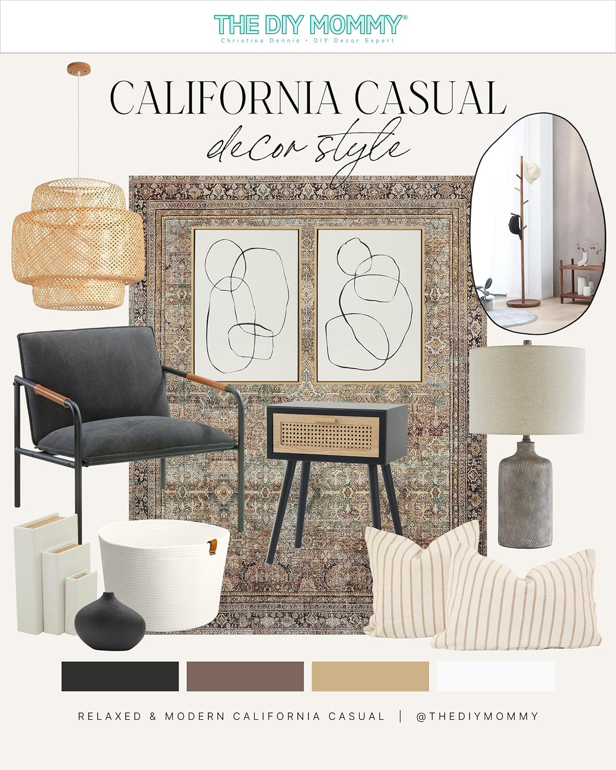 Laid back, organic and modern, the California Casual home decor style is cozy and effortless. Her... | Amazon (CA)