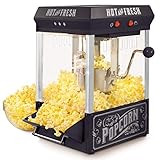 Nostalgia Vintage Table-Top Popcorn Maker, 10 Cups, Hot Air Popcorn Machine with Measuring Cap, Oil  | Amazon (US)