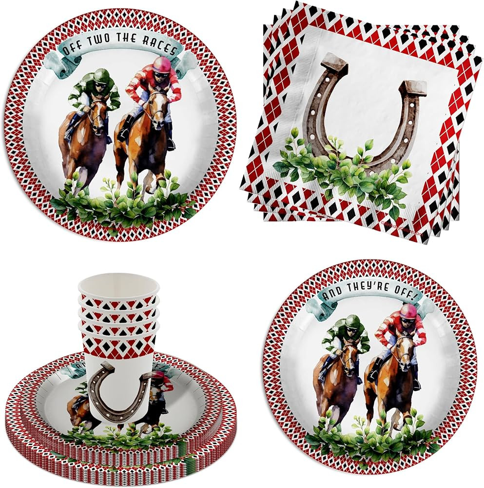 Off Two the Races Derby Day 2nd Birthday Party Supplies - Kentucky Horse Racing Party Supplies - ... | Amazon (US)