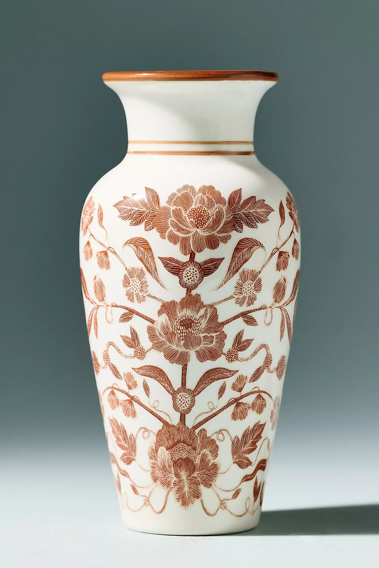 Reverie Floral Ceramic Vase | Anthropologie (US)