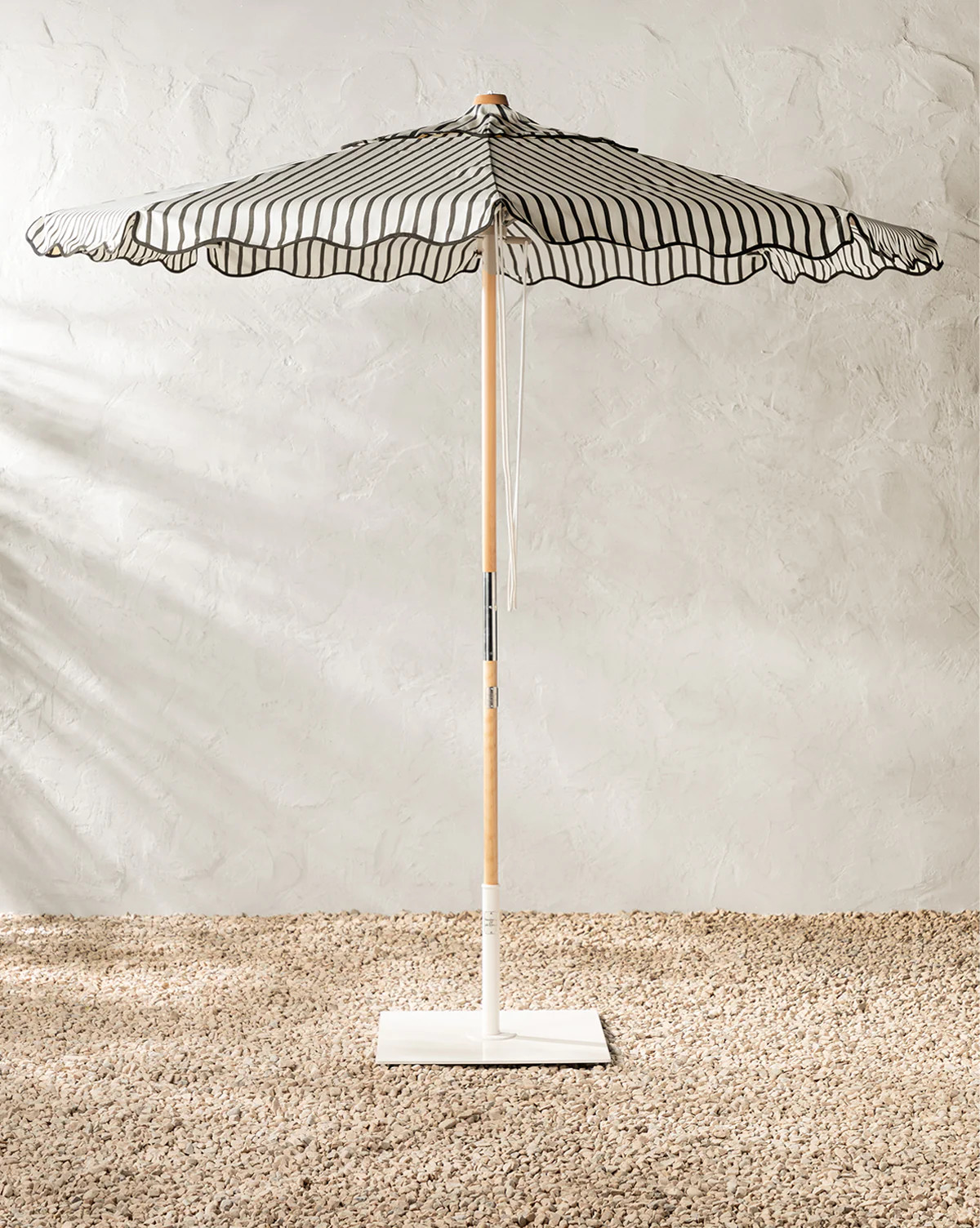 The Market Umbrella in Monaco Black Stripe | McGee & Co. (US)