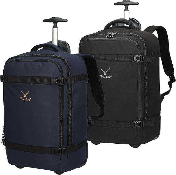 Hynes Eagle 42L Rolling Backpack Wheeled Backpack Flight Approved Travel Backpack Carry on Luggag... | Amazon (US)