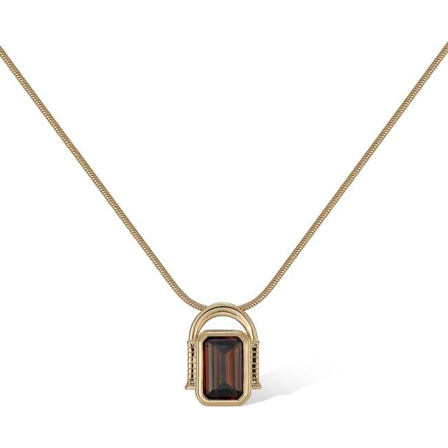 Retro Chic | Olympieion Necklace, Brown & Gold (Multicolor, One Size) | Maisonette | Maisonette