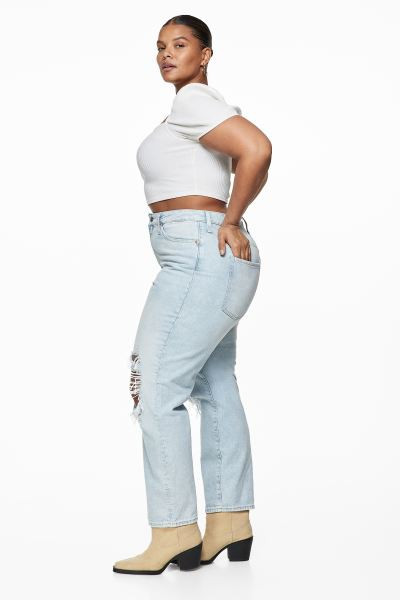 Curvy Fit Mom Ultra High Ankle Jeans | H&M (US + CA)