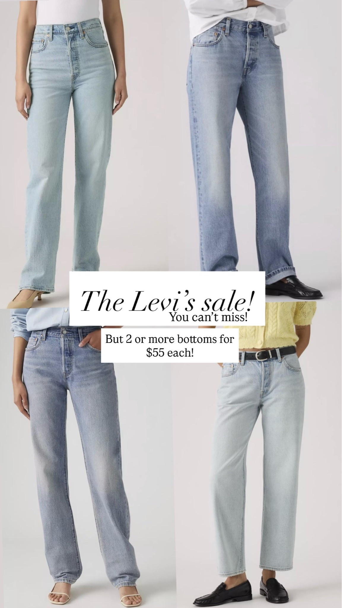 This @levi sale needs your attention! So good!! Buy 2 bottoms for $55 each!!🎉🎉

#LTKootd #LTKSaleAlert