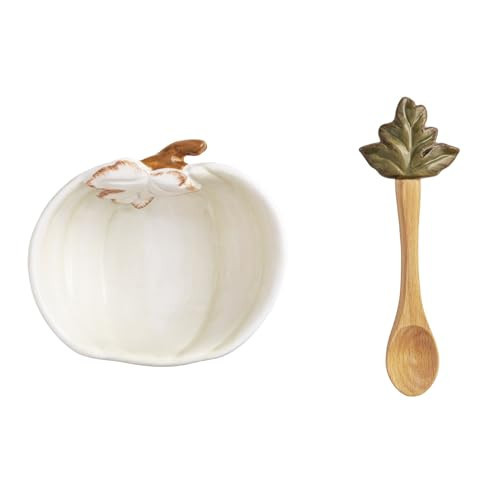 Mud Pie Thanksgiving White Pumpkin Dip Bowl Set | Amazon (US)