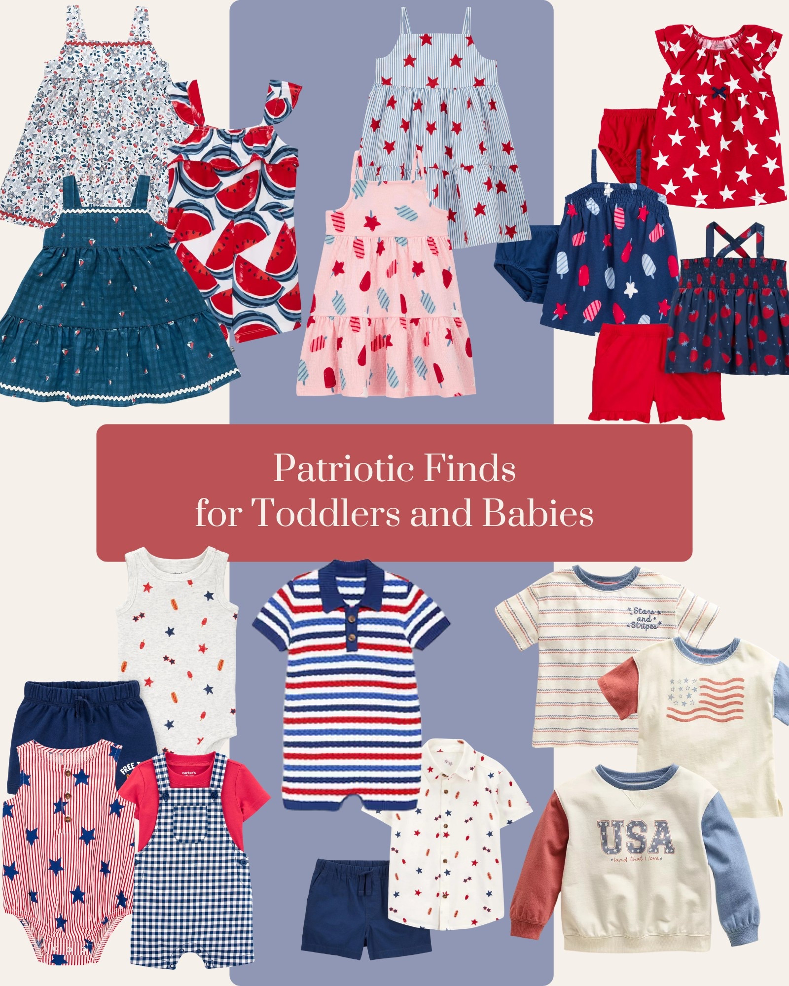 Patriotic red, white and blue finds for toddler and baby | romper | dress | sets | T-shirt | sweatshirt 

#LTKKids #LTKBaby #LTKSummerEdit