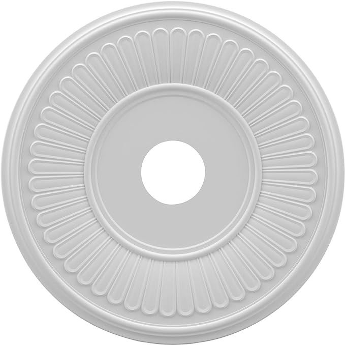 Ekena Millwork CMP19BE Berkshire Thermoformed PVC Ceiling Medallion (Fits Canopies up to 8 3/8"),... | Amazon (US)