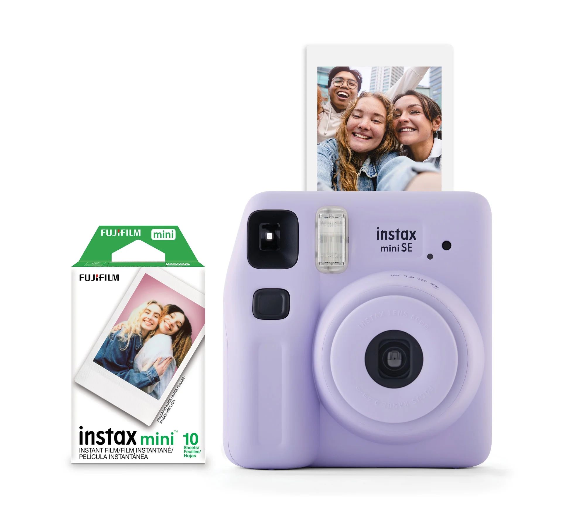 Fujifilm instax Mini SE Instant Camera with Bonus 10 pack Mini Film, Lavender | Walmart (US)