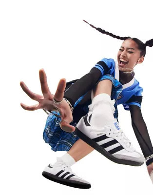 adidas Originals Samba sneakers in white and black | ASOS (Global)