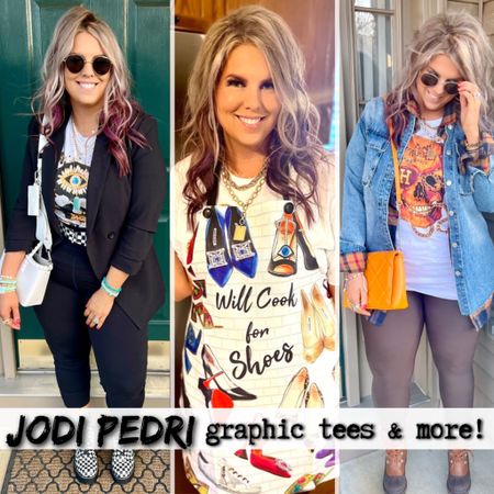 || #ad #ByJodiPedri ||
⚡️Save 10% with code: Jen10
⚡️Rounding up my fave #graphictees on the @byjodipedri site!  
⚡️Also, this adorable apron is on major ⚠️SALE! 
⚡️Size Ref: tucked in shirt, sized down to a medium for a fitted look. Untucked shirt, wearing my true size XL  

#graphic #tee #graphictee #graphicteeoutfit #graphicteelook #graphicteestyle #graphicteefashion #graphicteeoutfitinspo #graphicteeoutfitinspiration #grunge #grungeoutfit #grungestyle #grungelook #grungeoutfitinspo #grungeoutfitinspiration #grungyfashion #grungefashion #grungy #combat #boots #combatboots #combatbootoutfit #combatbootoutfitinspo #combatbootoutfitinspiration #combatbootlook #combatbootstyle #howtostylecombatboots #combatbootfashion #edgy #style #fashion #edgystyle #edgyfashion #edgylook #edgyoutfit #edgyoutfitinspo #edgyoutfitinspiration #edgystylelook  #leather #leggings #jeggings #leatherleggings #leatherjeggings #fauxleather #veganleather #fauxleatherleggings #veganleatherleggings #leatherleggingslook #leatherleggingsoutfit #leatherleggingstyle #leatherleggingsoutfitidea #leatherleggingsfashion #leatherleggings #style #inspo #leatherleggingsinspo #blazer #blazerstyle #blazerfashion #blazerlook #blazeroutfit #blazeroutfitinspo #blazeroutfitinspiration #joggers #style #fashion #joggersoutfit #joggeroutfit #joggerslook #joggerlook #joggersstyle #joggerstyle #joggersfashion #joggerfashion #joggeroutfitinspiration #joggersoutfitinspiration #joggerinspo #joggeroutfitinspo #joggersoutfitinspo 

#LTKsalealert #LTKunder50 #LTKcurves