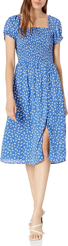 4SI3NNA Women's Cayden Short Puff Sleeve Smocked Midi Dress | Amazon (US)