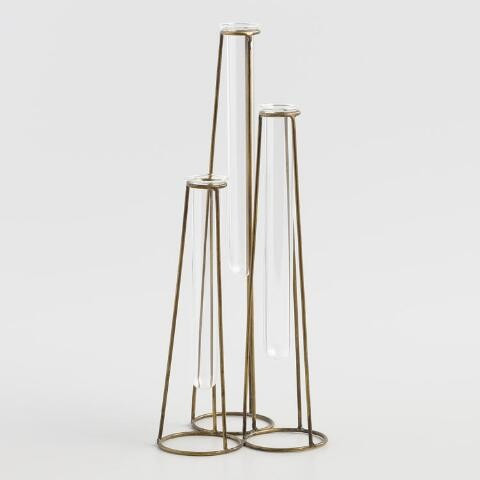 Glass Tube Three Tier Vase | World Market
