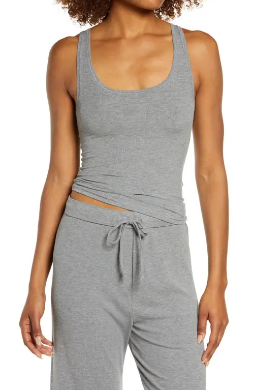 SKIMS Soft Lounge Tank in Heather Gray at Nordstrom, Size 3 X | Nordstrom