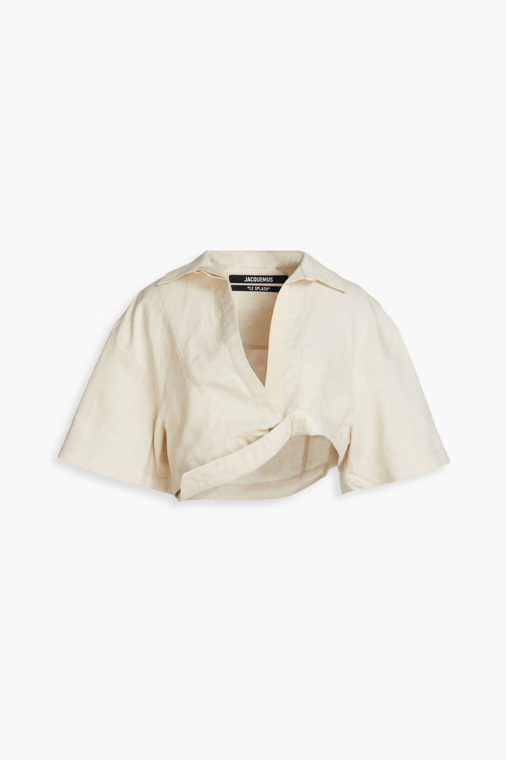 Capri cropped cotton and linen-blend shirt | The Outnet (US and CA)