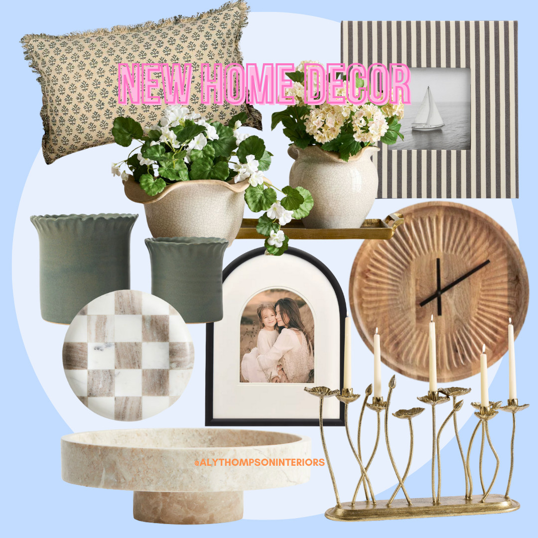 Home Decor | World Market | Accent Pillows | Vase | Pot | Arch Frame | Wood clock | Decorative Bowl | Candlestick centerpiece 

 #LTKSeasonal #LTKHome #LTKSaleAlert