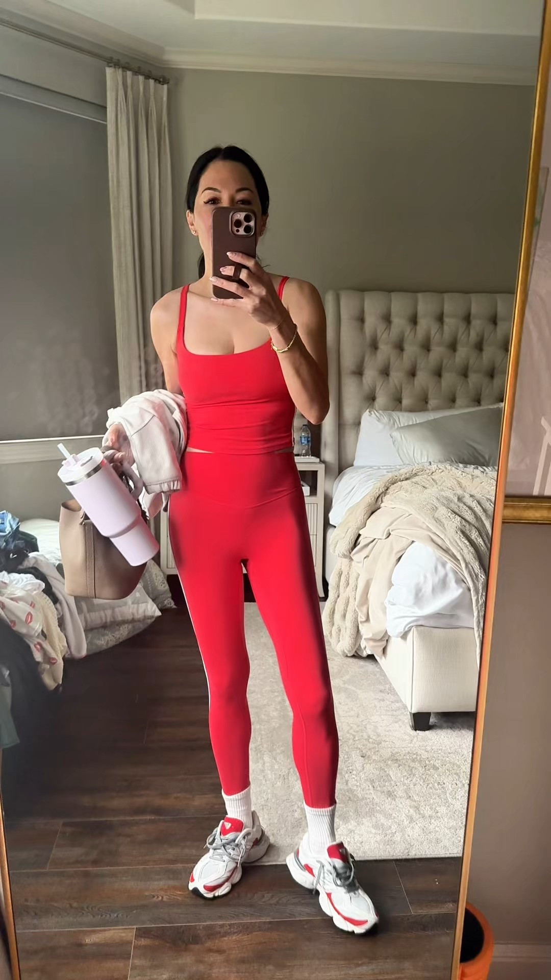 The perfect valentines workout outfit. Wearing small in both top and leggings. 

#LTKValentine #LTKOver40 #LTKActive