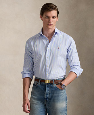 Polo Ralph Lauren Men's Long-Sleeve Pinpoint Oxford Shirt - Macy's | Macy's