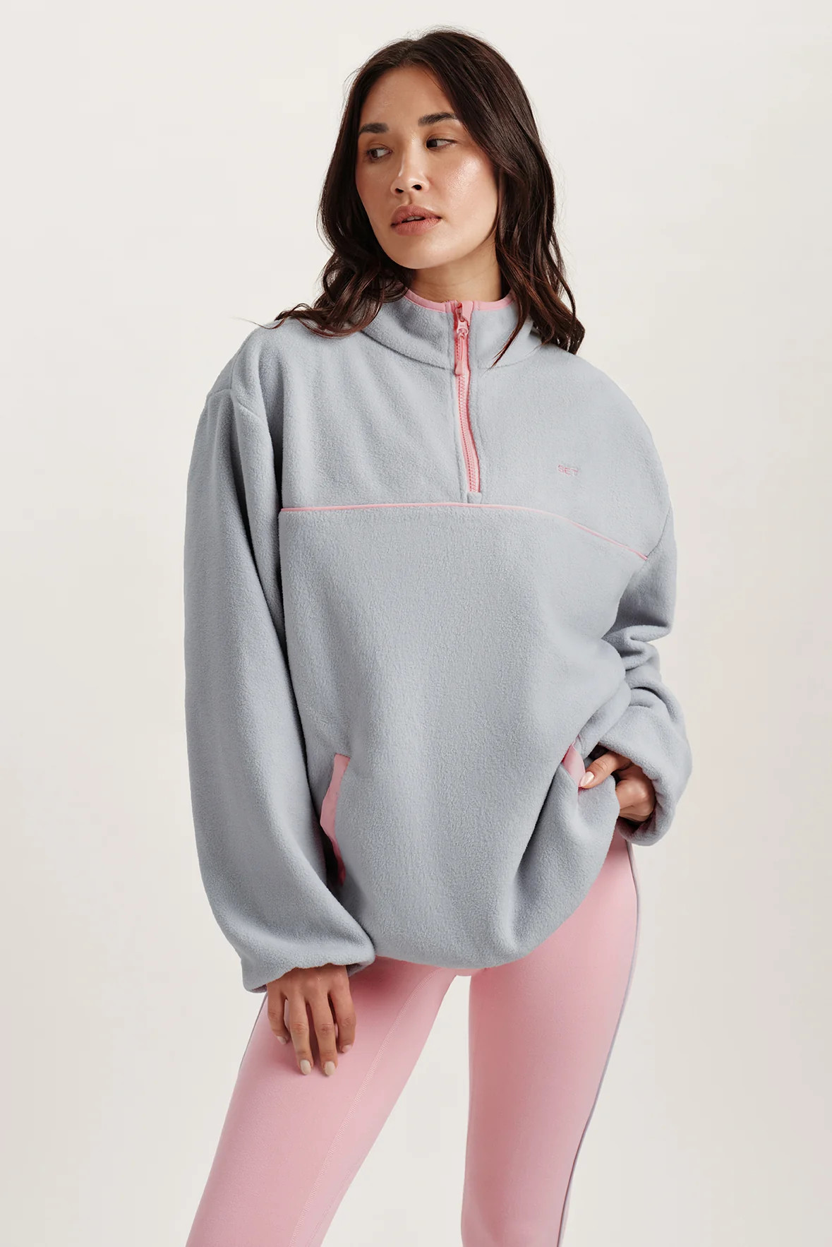 MICROFLEECE HALF ZIP - BLUSH | SET Active