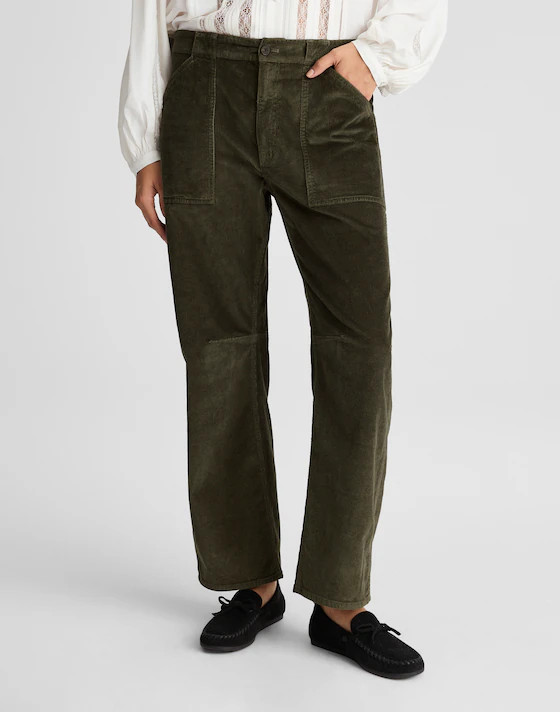 The Darted Barrel-Leg Utility Pant in Corduroy | Madewell