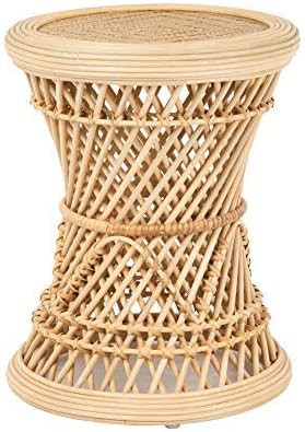 KOUBOO Coron Rattan, Sidetable and Planter Stand, Natural Color Stool, Brown | Amazon (US)