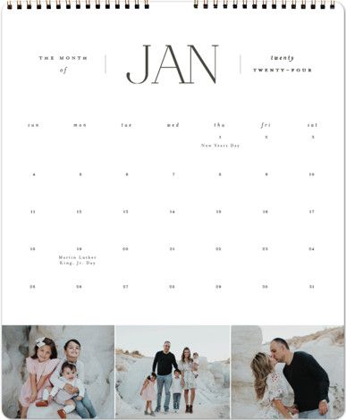 "Classic Year" - Customizable Photo Calendars in Gray by Brianne Larsen. | Minted