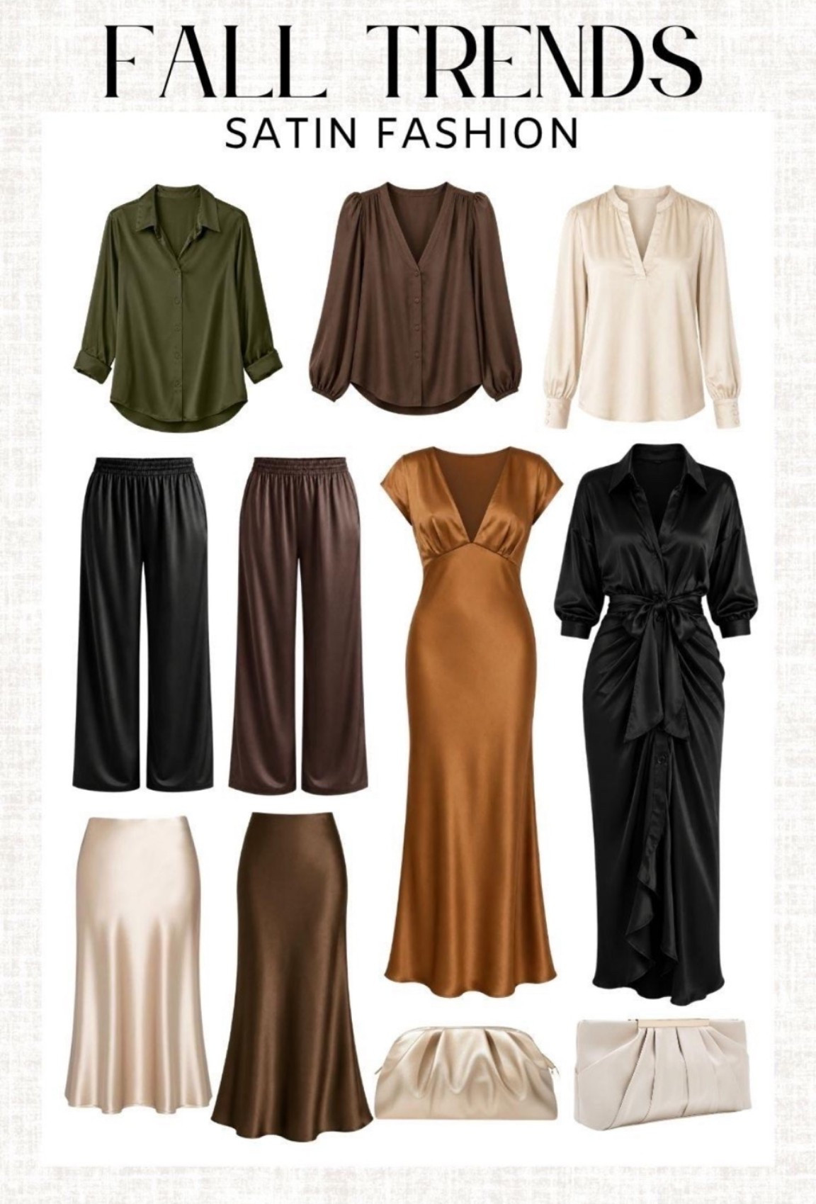 Satin is having such a moment for fall ✨ From silky blouses and slip skirts to statement dresses, these pieces are perfect for dressing up dinners, weddings, date nights and holiday events.

fall satin fashion, satin fall outfits, satin blouse, satin skirt, satin dress, fall wedding guest outfit, date night outfit, holiday party style, elevated fall fashion, fall trends

#LTKSeasonal #LTKWedding #LTKvlog