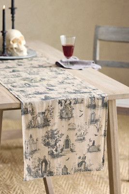 Halloween Toile Linen Table Runner at Terrain | Terrain