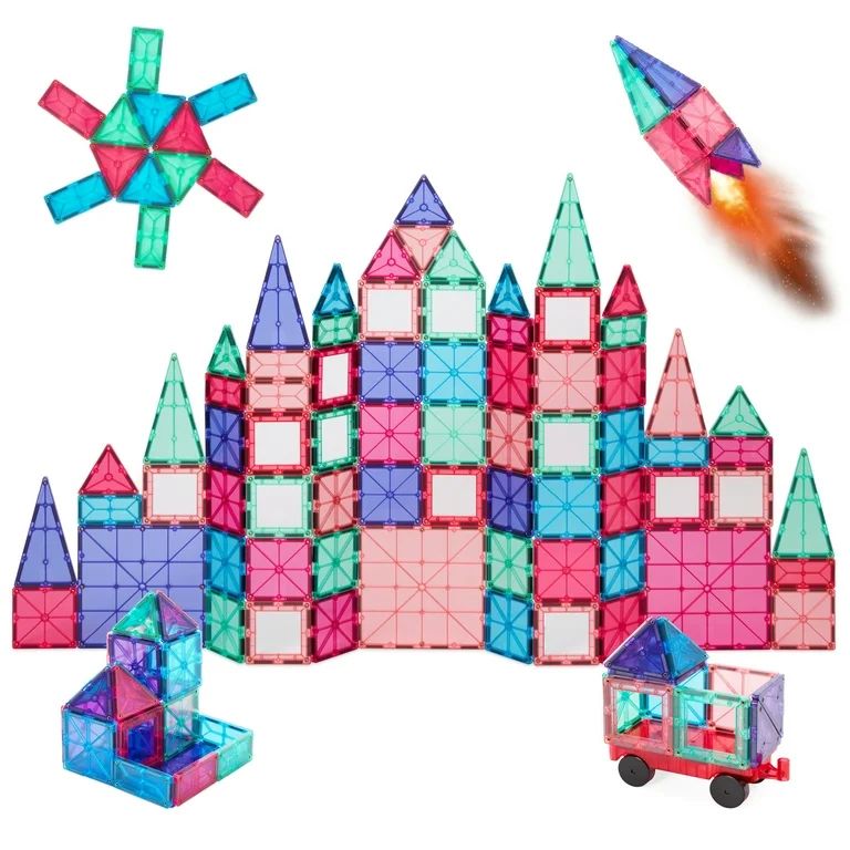 Best Choice Products 110-Piece Kids Magnetic Tiles Set, Educational Building STEM Toy w/ Case - P... | Walmart (US)