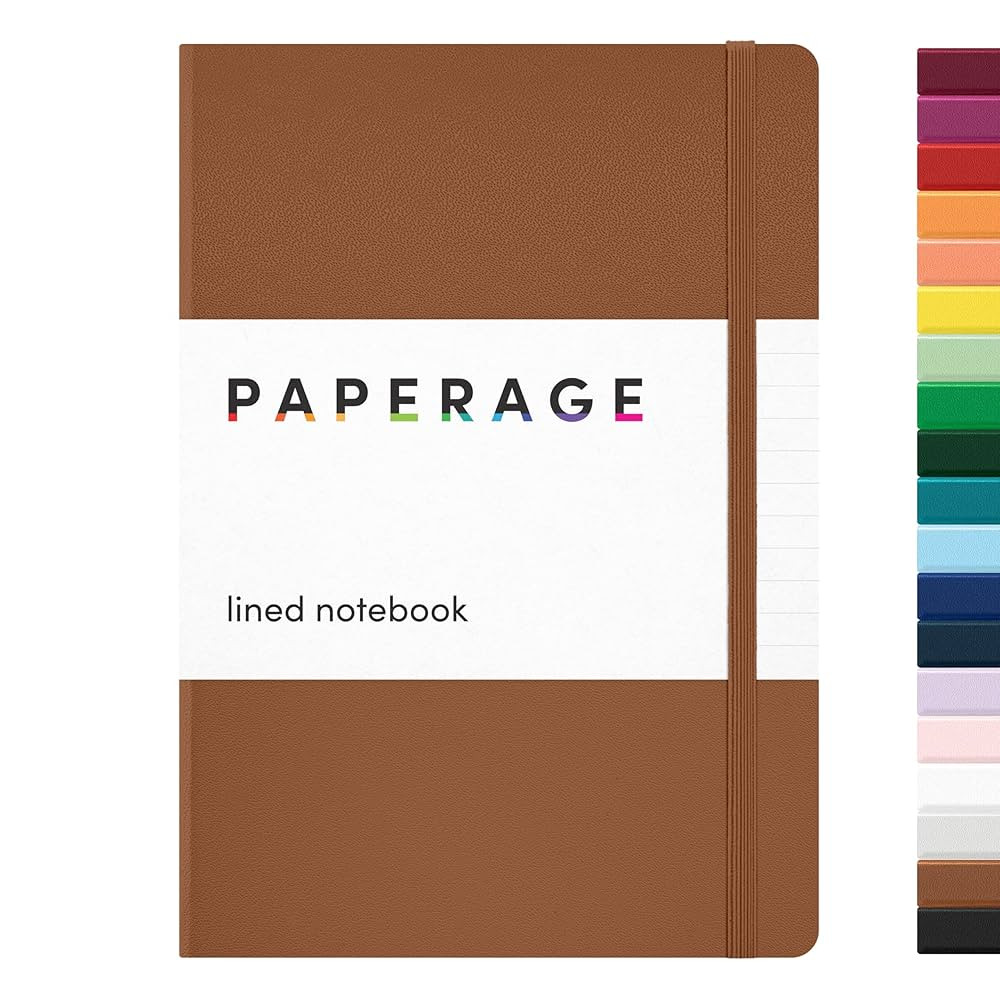 PAPERAGE Lined Journal Notebook, (Cognac), 160 Pages, Medium 5.6 in x 8 in - 100 GSM Thick Paper ... | Amazon (CA)
