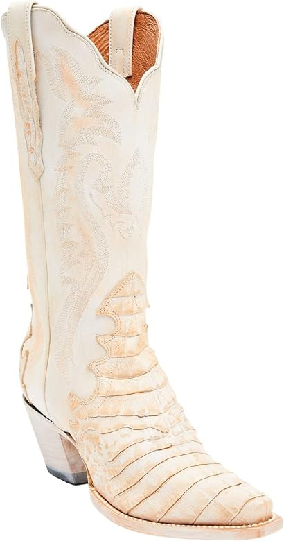 Dan Post Women's Peach Caiman Print Western Boot Snip Toe - Dpbb053 | Amazon (US)