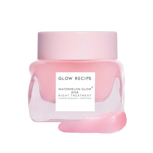 Glow Recipe Watermelon Glow AHA Night Treatment, Travel Size Overnight Mask, AHA Exfoliating Treatment with Glycolic + Lactic Acid, Hyaluronic Acid + Niacinamide, Smooth Even Tone Glow (25 ml) | Amazon (US)