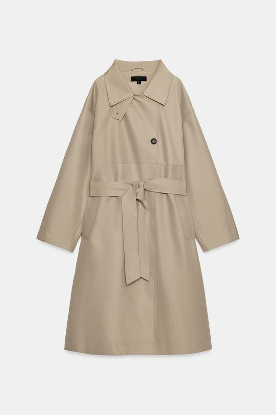 STAND-UP COLLAR BELTED TRENCH COAT | Zara UK