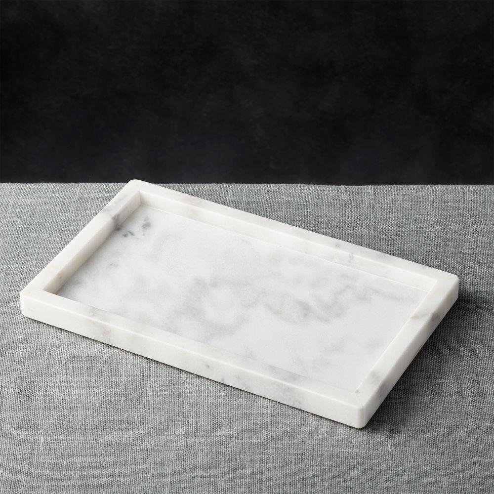 French Kitchen Marble Rectangle Tray | Crate & Barrel