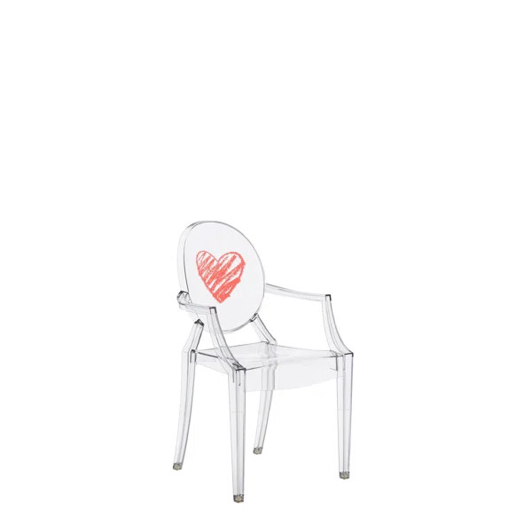 Lou Lou Ghost Child's Size Stackable Armchair in Crystal Heart by Philippe Starck | Wayfair North America