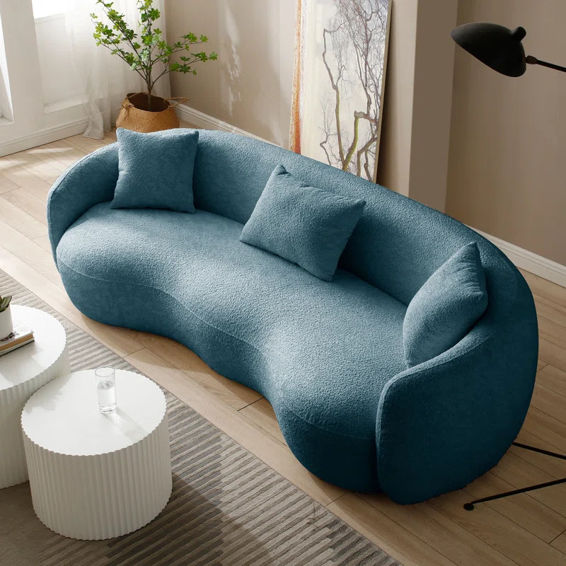Songara 93.6" Round Arm Curved Sofa | Wayfair North America