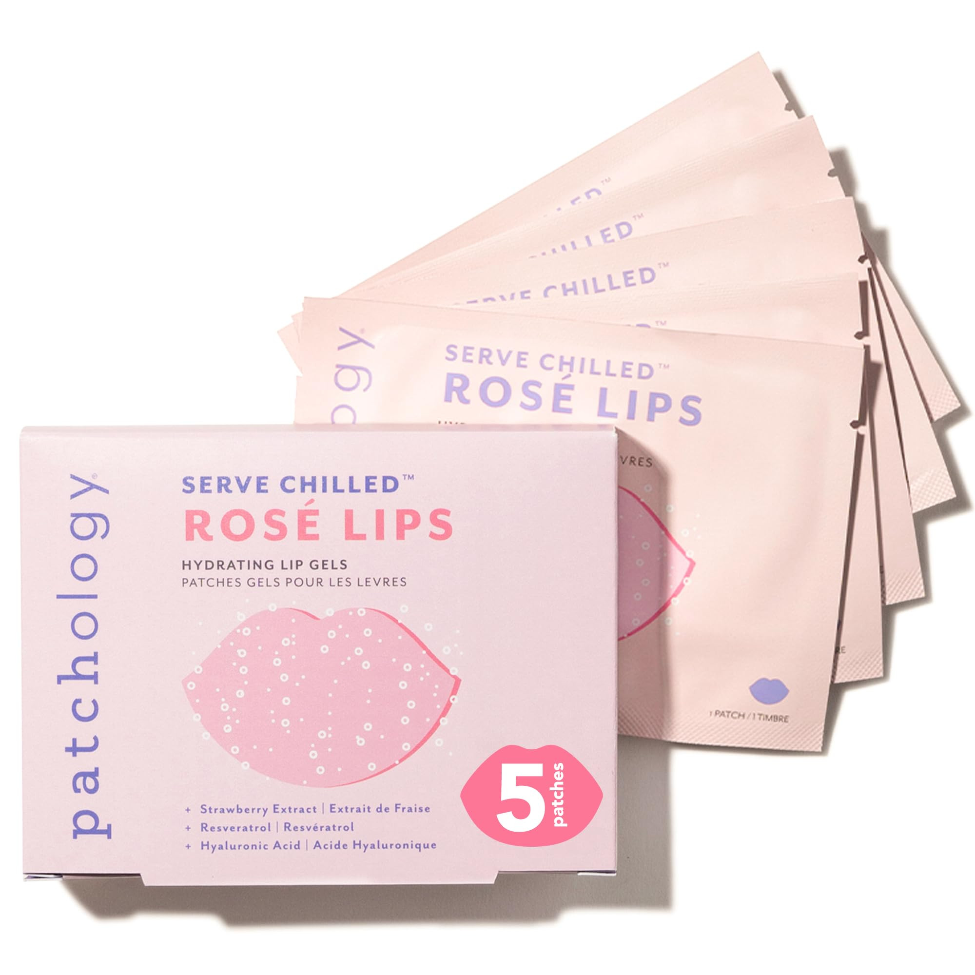Patchology Serve Chilled Rosé Gel Lip Mask – Hydrating Mask with Resveratrol & Hyaluronic Acid... | Amazon (US)