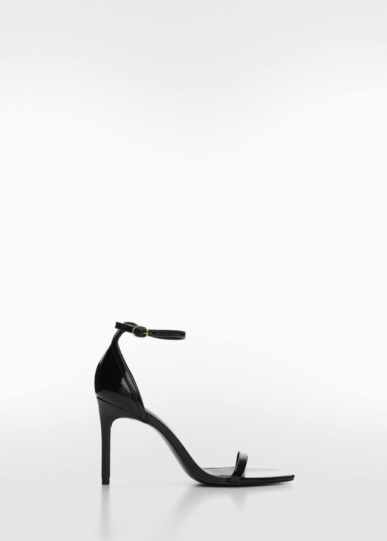 Patent leather effect strap sandal -  Women | Mango United Kingdom | MANGO (UK)