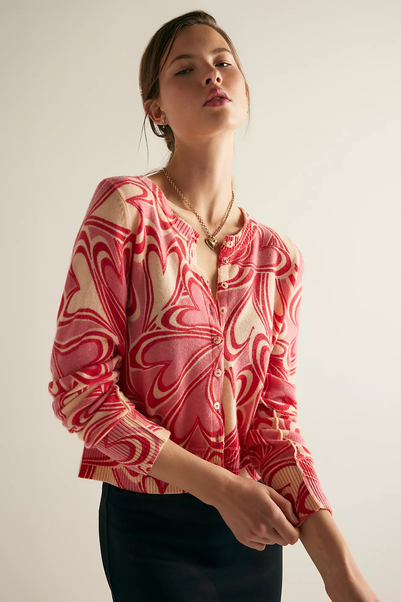 Nocturnal Patterned Cashmere Cardi | Free People (Global - UK&FR Excluded)
