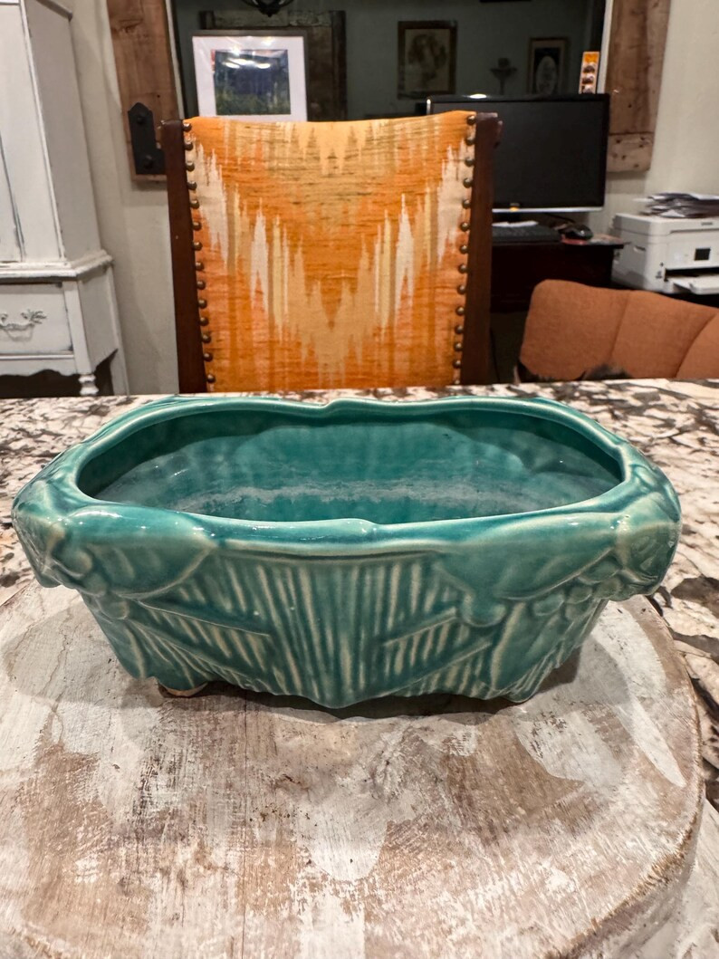 Vintage Turquoise Mccoy Planter - Etsy | Etsy (US)
