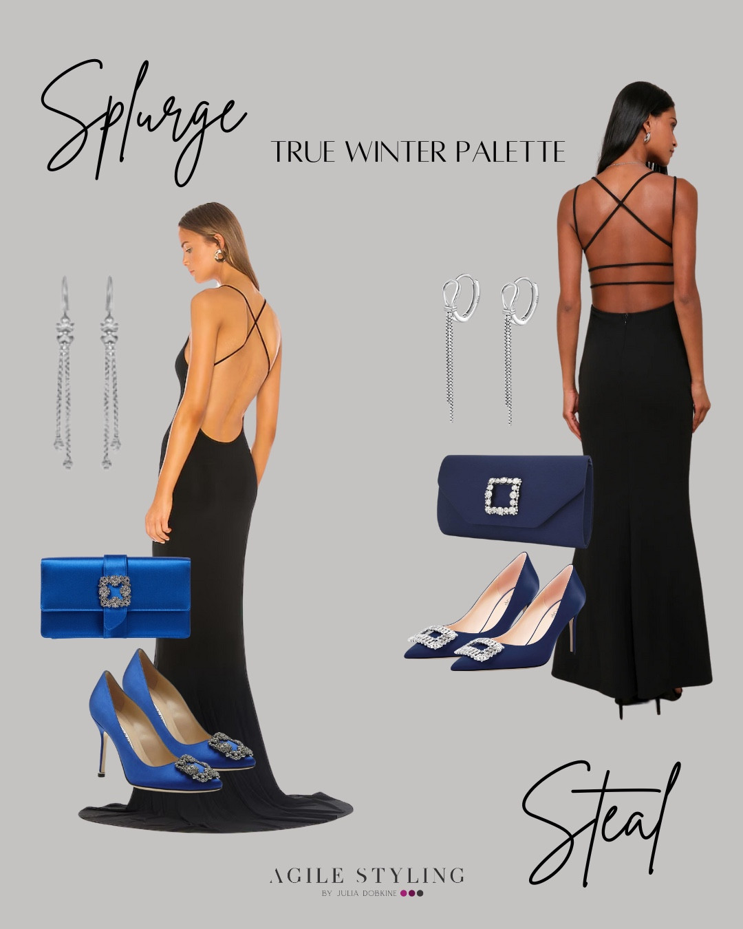 Splurge or Steal - Dressing well doesn't have to be expensive! Take a look at these beautiful budget friendly options for this stunning True Winter look.Disclaimer: The colors mentioned in this post may not be 100% accurate to the season, as they were chosen based on digital images from the website.

#LTKparties #LTKwedding #LTKstyletip