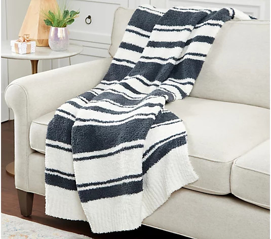 Barefoot Dreams CozyChic Variegated Stripe Blanket 45" x 60" - QVC.com | QVC