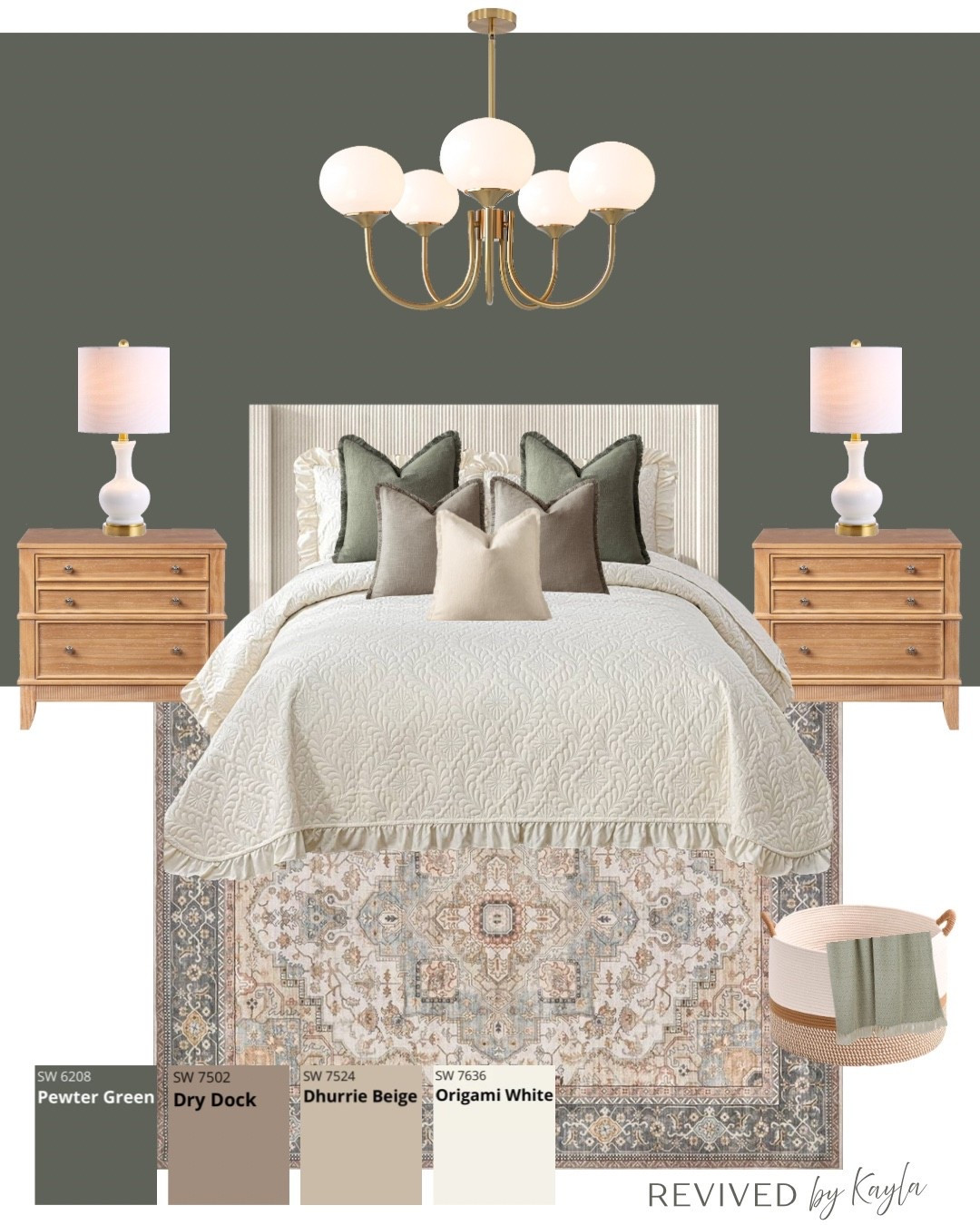 Cozy bedroom design with dark green and beige Amazon decor, and paint colors from Sherwin Williams 🌿 

#homedecor #furniture #homedesign #homeinspo #inspiration #homedecorinspo #bedroomdecor #bedroomdesign #neutraldecor #olivegreen #masterbedroom #guestbedroom #bedroommakeover #cozy #modern #modernhome #cozybedroom #amazonfinds #amazonhome 

#LTKFindsUnder50 #LTKHome #LTKFindsUnder100