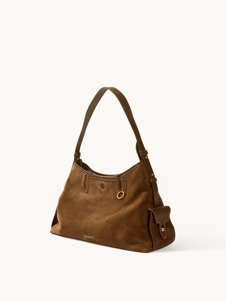 Medium Suede Hobo Bag | Vintage Cow Suede Fits 11in iPad | Songmont