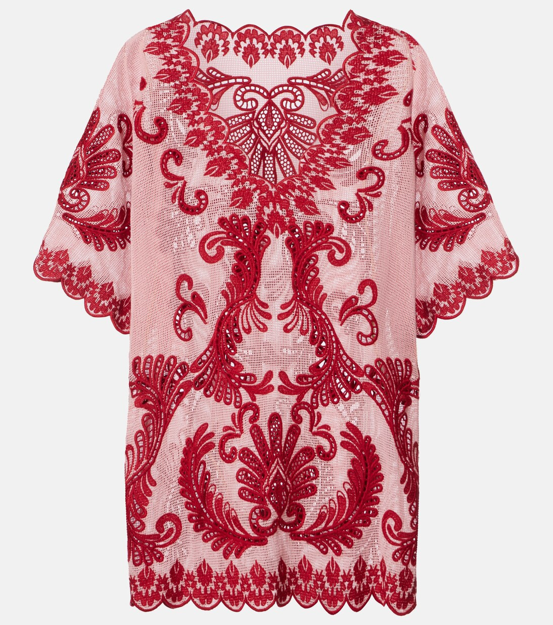 Embroidered cotton mesh minidress | Mytheresa (US/CA)