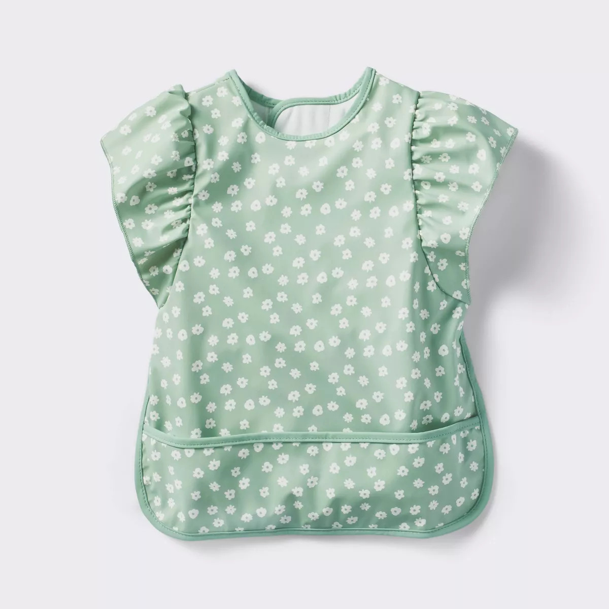 Short Sleeve Bib - Floral Ruffle - Cloud Island™ | Target