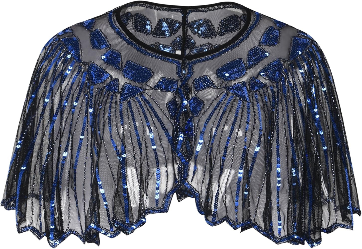 PrettyGuide Women's 1920s Shawl Beaded Sequin Deco Evening Cape Bolero Flapper Cover Up | Amazon (US)