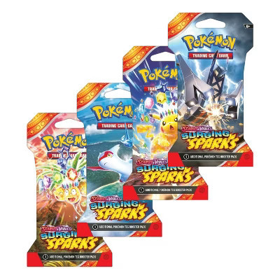 Pokemon Scarlet & Violet Surging Sparks Art Bundle (4 Sleeved Booster Packs) | Target