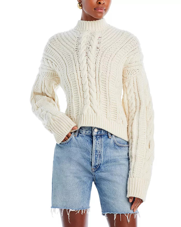 Shelby Lace Up Merino Wool Sweater | Bloomingdale's (US)