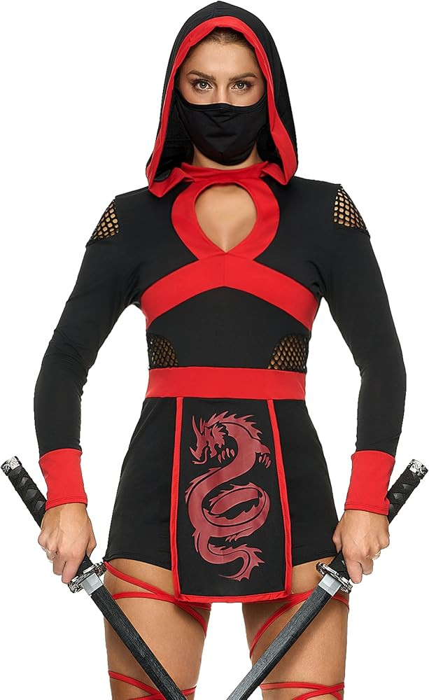 Spooktacular Creations Ninja Costume Women Halloween Adult Hooded Romper Mask Halloween Dress Up ... | Amazon (CA)